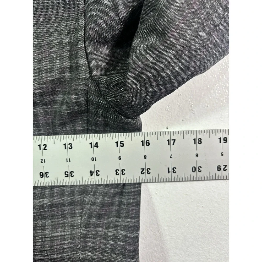 boys charcoal burgundy check Michael Kors blazer jacket sport suit coat 12‎ R